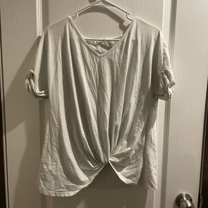 white casual blouse with a small stain size large